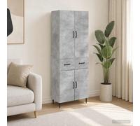 vidaXL Cabinet Set 2 pcs Concrete Grey 66 x 34.5 x 89.5 cm