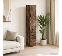vidaXL Cabinet Set 2 pcs Smoked Oak 33 x 34.5 x 87 cm Engineered Wood