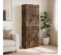 vidaXL Cabinet Set 2 pcs Smoked Oak 66 x 34.5 x 87 cm Engineered Wood
