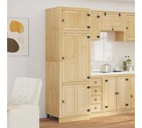 vidaXL Cabinet SKI Honey Brown 66 x 58.5 x 207 cm Solid Pine Wood