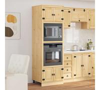 vidaXL Cabinet SKI Honey Brown 66 x 58 x 207 cm Solid Pine Wood