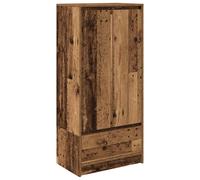 vidaXL Cabinet with Drawer Old Wood 55.5x34x119.5 cm Engineered Wood