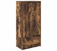 vidaXL Cabinet with Drawer Smoked Oak 55.5x34x119.5 cm Engineered Wood