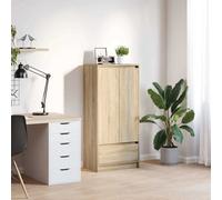 Vidaxl Cabinet With Drawer Sonoma Oak 55.5X34X119.5 Cm Engineered Wood Cabinets