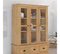 vidaXL Cabinet with Glass Doors BODO Honey Brown