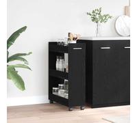 Cabinet with Wheels Storage Cart Hallway Side Table Engineered Wood vidaXL