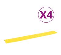vidaXL 4x Cable Protector Ramps 98.5 cm Yellow Cover Ramp Road Traffic Signs