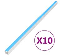 vidaXL PVC Cable Trunking 20x10 mm - Self-Adhesive Wire Management, Paintable, Cuttable, White, 10m