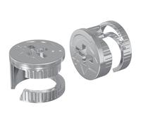 vidaXL Cam Lock Nuts 2 pcs Silver 15 x 11.5 mm Metal