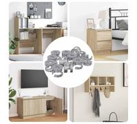 vidaXL Cam Lock Nuts 4000 pcs Silver Metal