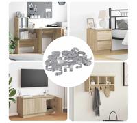 vidaXL Cam Lock Nuts 8372 pcs Silver Metal