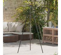 vidaXL Campfire Tripod Black 92 x 92 x 171.5 cm Steel