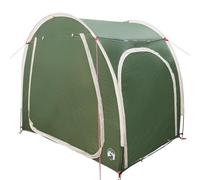 vidaXL Camping Bike Storage Tent - Green & Black Waterproof Zippered Breathable Material Comes with Ground Anchors Perfect for Emergency and Protect Your Gear While Camping
