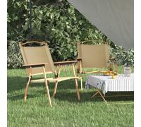 (beige, 54 x 55 x 78 cm) vidaXL 2x Camping Chairs Oxford Fabric Multi Colours 54x43x59 cm/54x55x78 cm