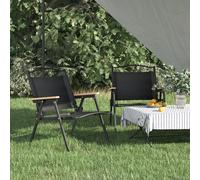 (black, 54 x 43 x 59 cm) vidaXL 2x Camping Chairs Oxford Fabric Multi Colours 54x43x59 cm/54x55x78 cm