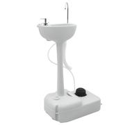vidaXL Camping Handwash Stand Grey 50.5 x 33 x 103 cm Plastic
