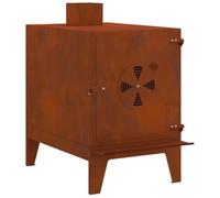 vidaxl - camping stove corten steel outdoor - durable yet flexible heat source - portable warm cooking - dimensions 35x50x60 cm with chimney - outdoor meals