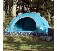 vidaXL Camping Tent 2-Person Blue Quick Release UK