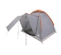 vidaXL Camping Tent 2-Person Grey and Orange Polyester and Steel