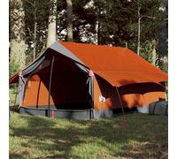 Camping Tent 2-Person Grey and Orange Waterproof