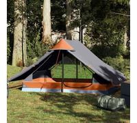 vidaXL Camping Tent 2-Person Grey Waterproof