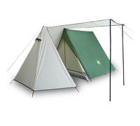 vidaXL Camping Tent for 3 Persons - Portable Frame Shelter with Water-Resistant Rainfly, E-Port, Green 185T Taffeta, Easy Setup