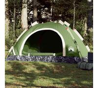 vidaXL Camping Tent 4-Person Green Quick Release