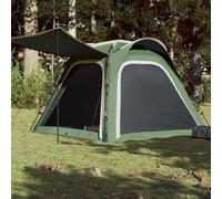 vidaXL Camping Tent 4-Person Patio Dome Tent Green Quick Release Waterproof