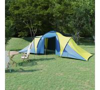 vidaXL Camping Tent 6 Persons Blue and Yellow