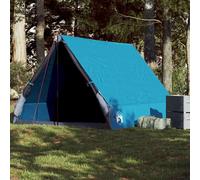 vidaXL Camping Tent A-Frame 2-Person Blue Waterproof