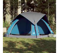(blue) vidaXL Camping Tent Cabin 4-Person Patio Lightweight Tent Dome Tent Waterproof