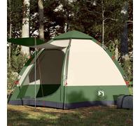 vidaXL Camping Tent Cabin 4-Person Green Quick Release