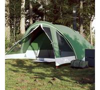 vidaXL Camping Tent Cabin 4-Person Green Waterproof