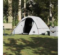 (white blackout) vidaXL Camping Tent Cabin 4-Person Grey and Orange Waterproof tent