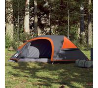 (grey and orange) vidaXL Camping Tent Dome 1-Person Lightweight Tent Patio Dome Tent Waterproof