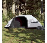 vidaXL Camping Tent Dome 1-Person Dome Tent White Blackout Fabric Waterproof