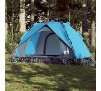 vidaXL Camping Tent Dome 2-Person Blue Quick Release