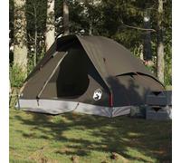 vidaXL Camping Tent Dome 2-Person Brown Waterproof