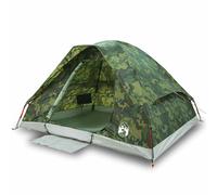 vidaXL Camping Tent Dome 2-Person Camouflage Waterproof - Green, Green