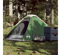 Tent 2-Person Green 185T Polyester PU Coated Dome Waterproof 255x150cm