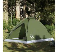 vidaXL Camping Tent Dome 2-Person Olive Green Waterproof