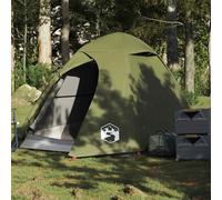 vidaXL Camping Tent Dome 2-Person Olive Green Waterproof