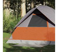 (Grey and orange, 215 x 150 x 127 cm) vidaXL Camping Tent Dome 2-Person Lightweight Tent Dome Tent Blue Waterproof
