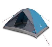 vidaXL Camping Tent Dome 3-Person Blue Waterproof UK