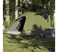 vidaXL Camping Tent Dome 3-Person Olive Green Waterproof