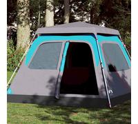 (Blue, 255 x 222 x 165 cm) vidaXL Family Tent Dome 8-Person Lightweight Tent Camping Tent Quick Release