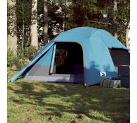 (blue, 4-person) vidaXL Family Tent Dome 6-Person Lightweight Tent Camping Tent Waterproof