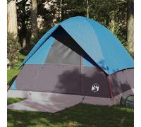 vidaXL Camping Tent Dome 4-Person Blue Waterproof
