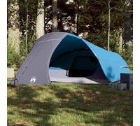Camping Tent Dome 4-Person Blue Waterproof