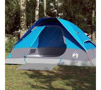 vidaXL Camping Tent Dome 4-Person Blue Waterproof